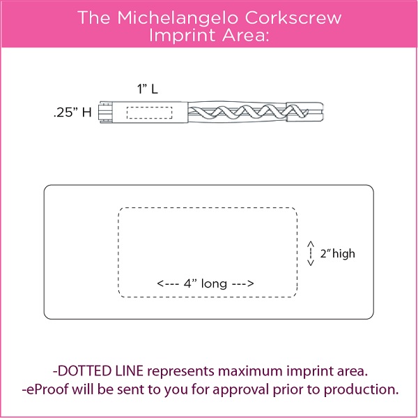 Michelangelo corkscrew imprint area